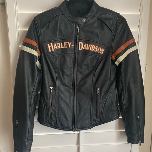 Autentic Harley Davidson Miss Enthusiast Leather Jacket Small NWOT - Picture 2 of 15